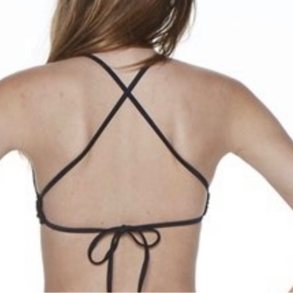 Dippin Daisys bikini swim top only small black lattice cage front ties - Picture 2 of 5